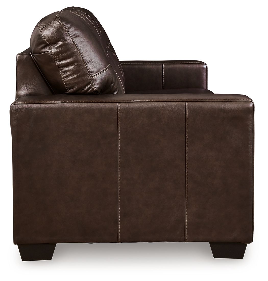 Santorine - Dark Brown - Sofa - Leather Match