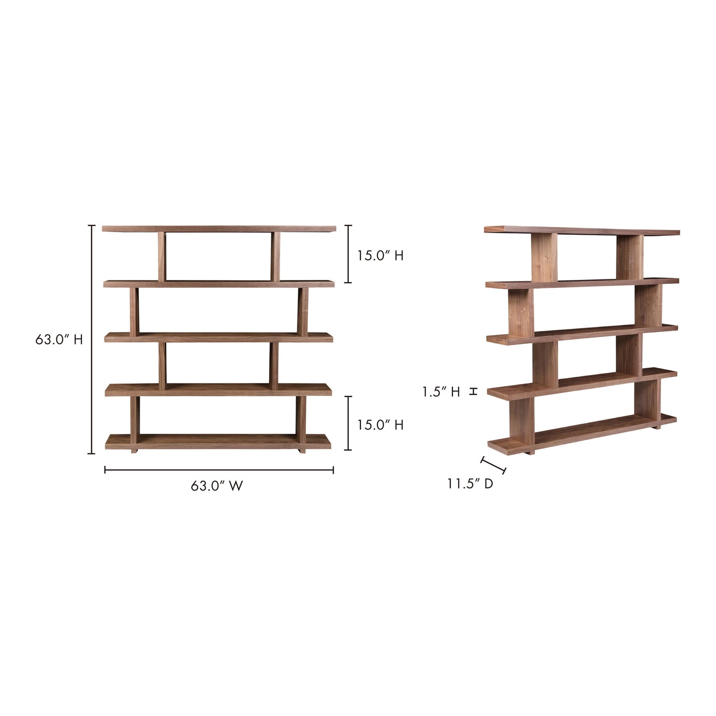 Miri - Large Shelf - Walnut
