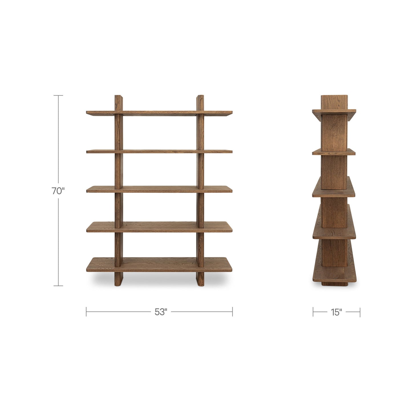 Casey - Large Standard Bookcase - Dark Brown
