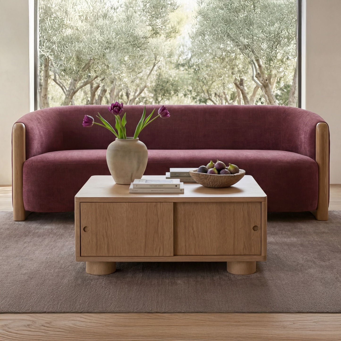 Hobbs - Storage Coffee Table - Natural