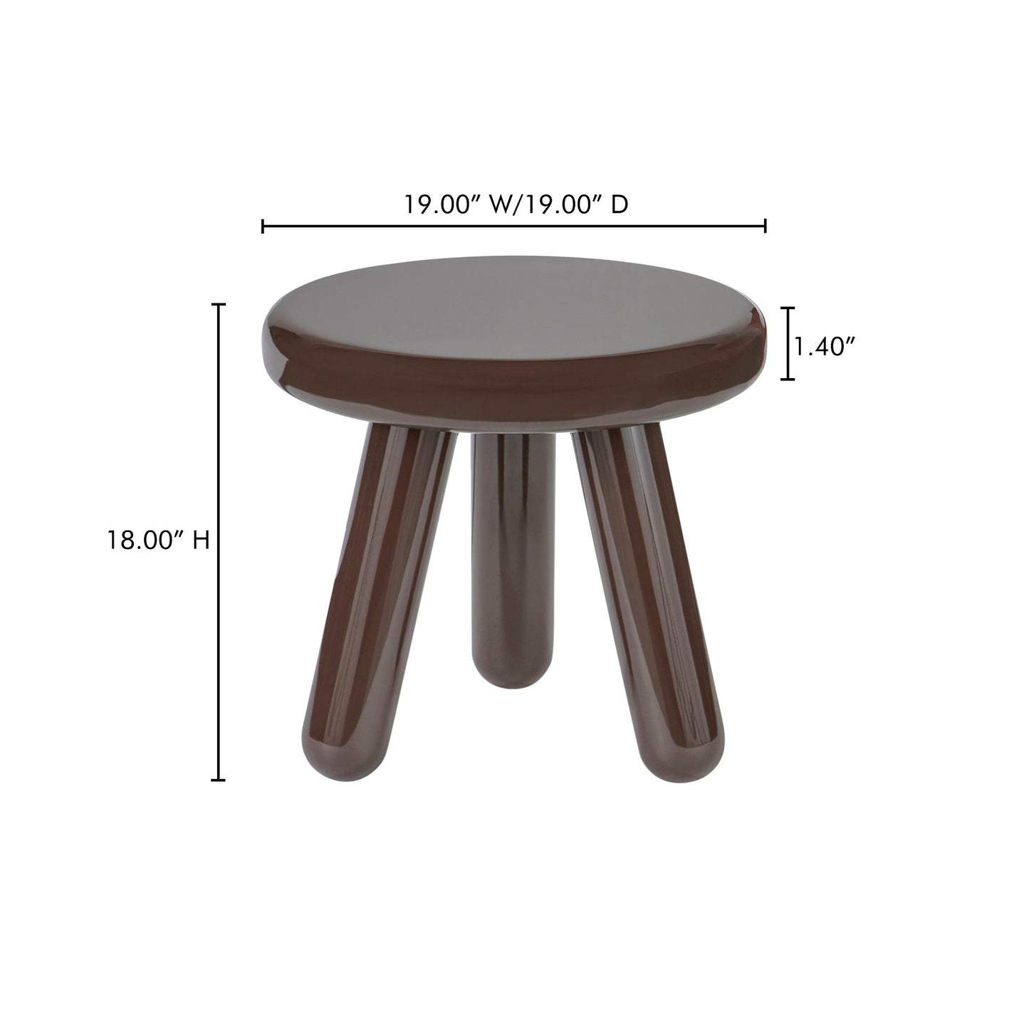 Joy - Accent Table - Dark Brown