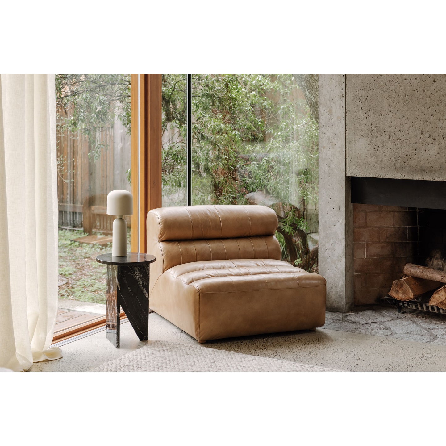 Grace - Marble Accent Table - Black