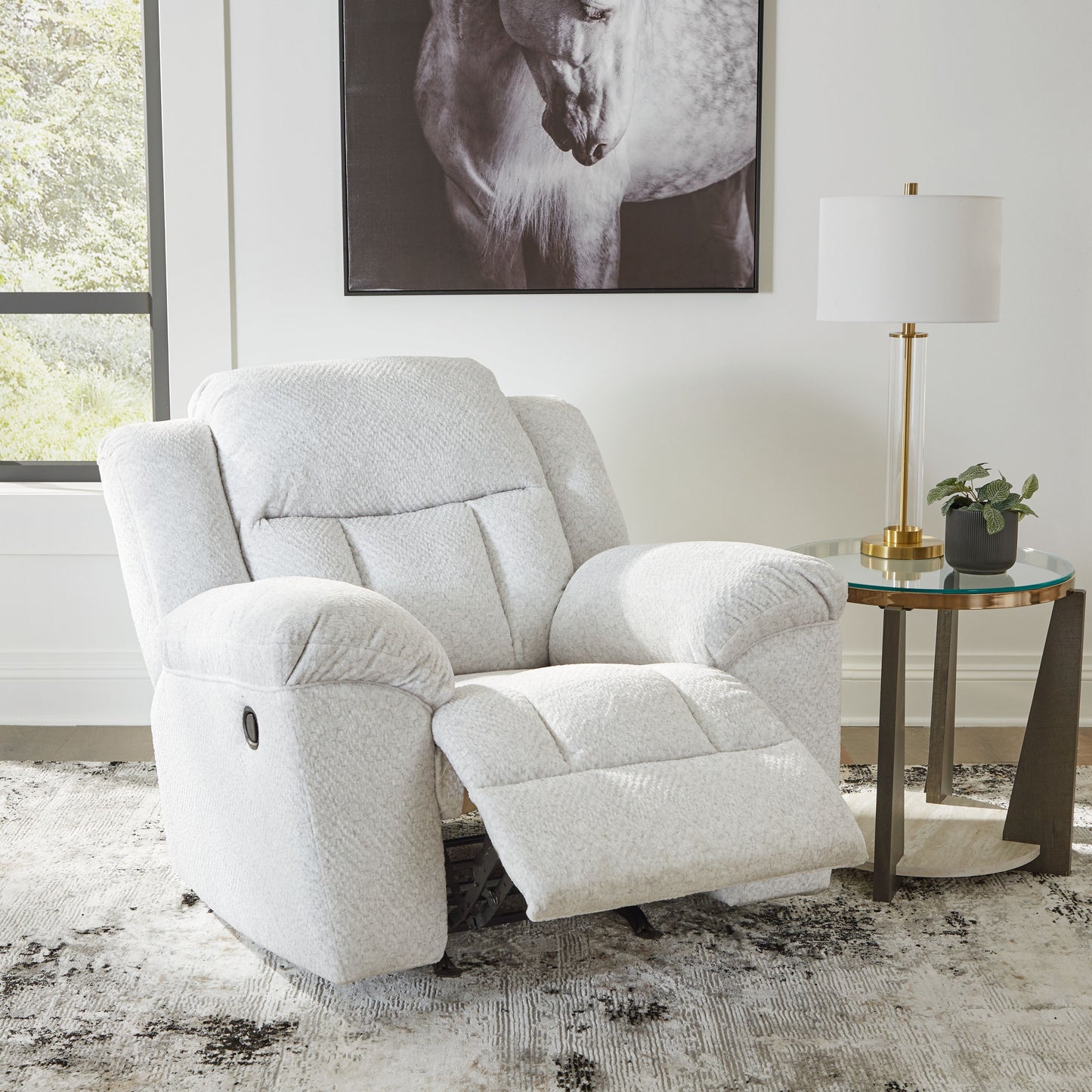 Frohn - Snow - Rocker Recliner - Fabric