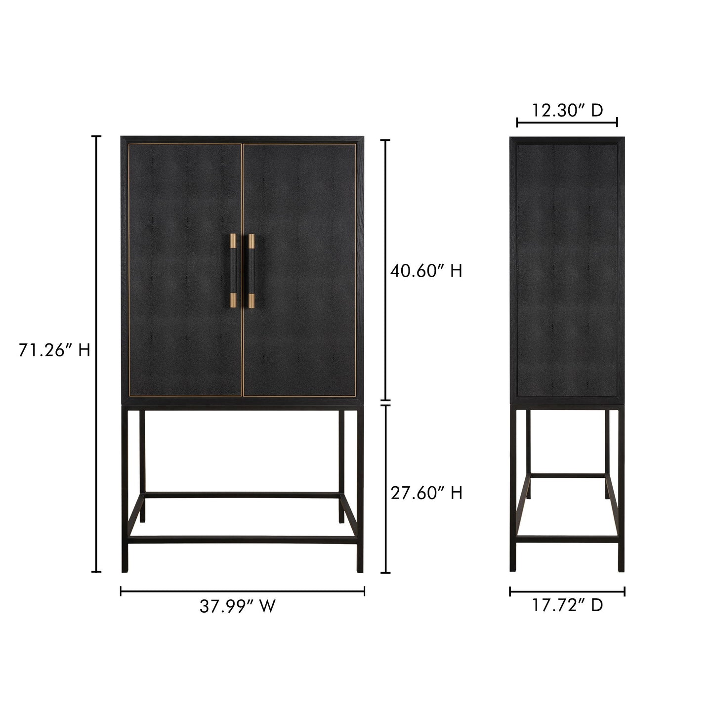 Mako - Bar Cabinet - Black