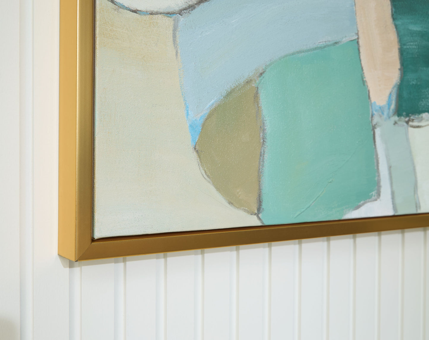 Wynburn - White / Blue / Green - Wall Art