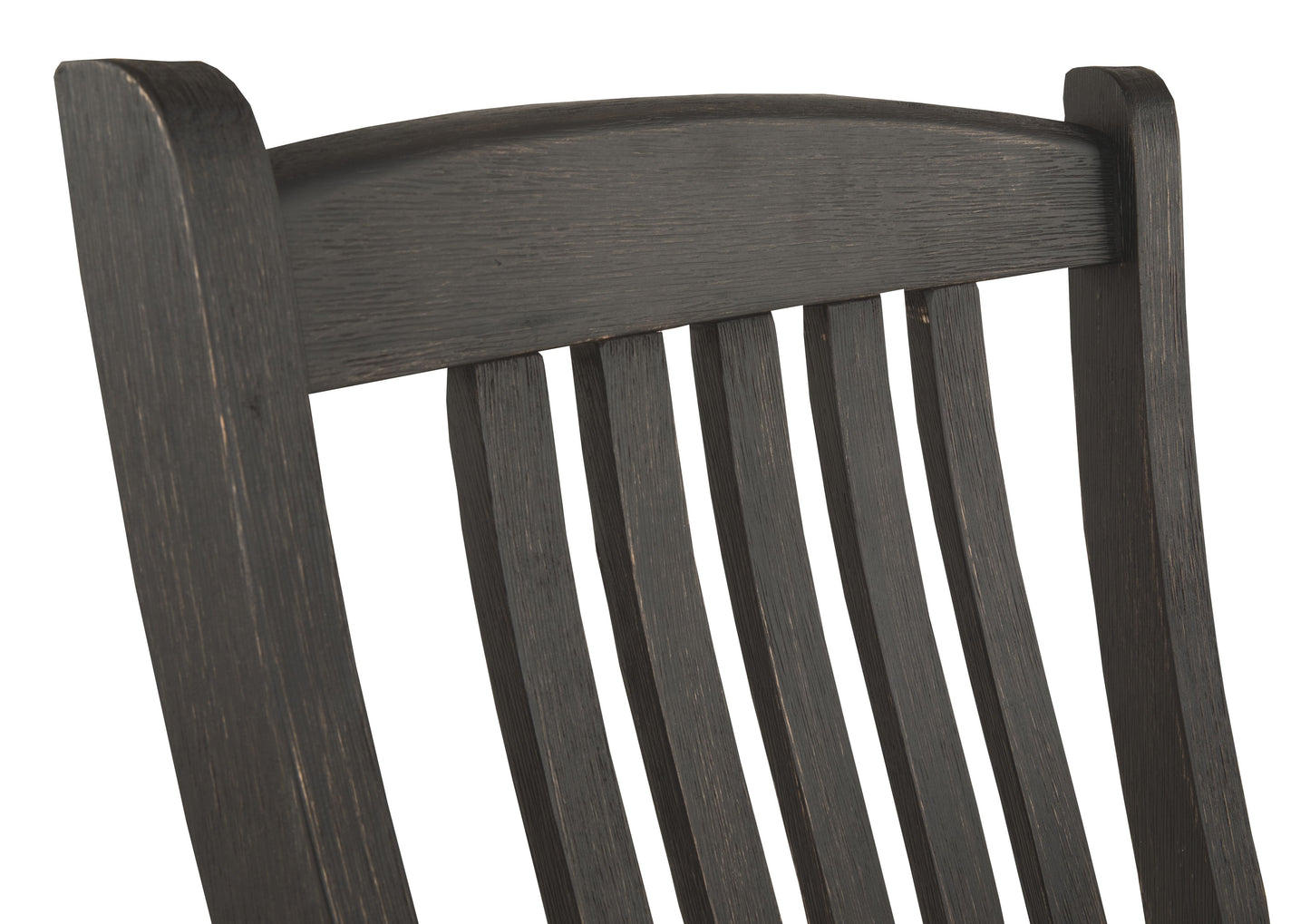 Tyler - Black / Grayish Brown - Dining Uph Side Chair  - Slatback