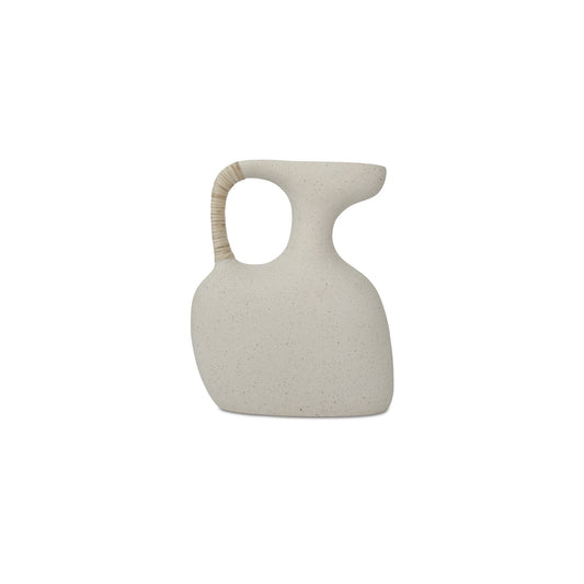Vila - 13" Sculptural Vessel - Cream / White