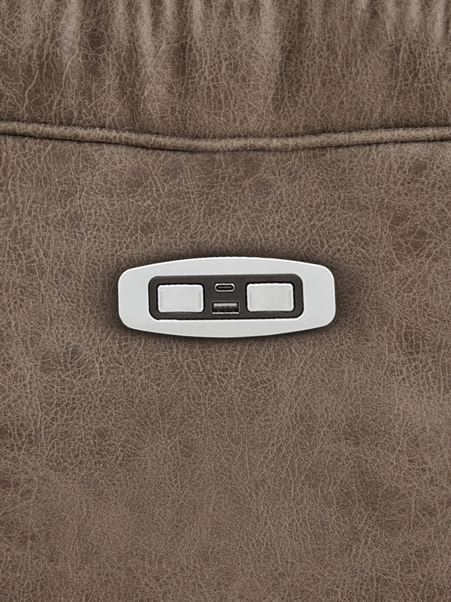 Stoneland - Power Reclining Sofa - Faux Leather - Fossil