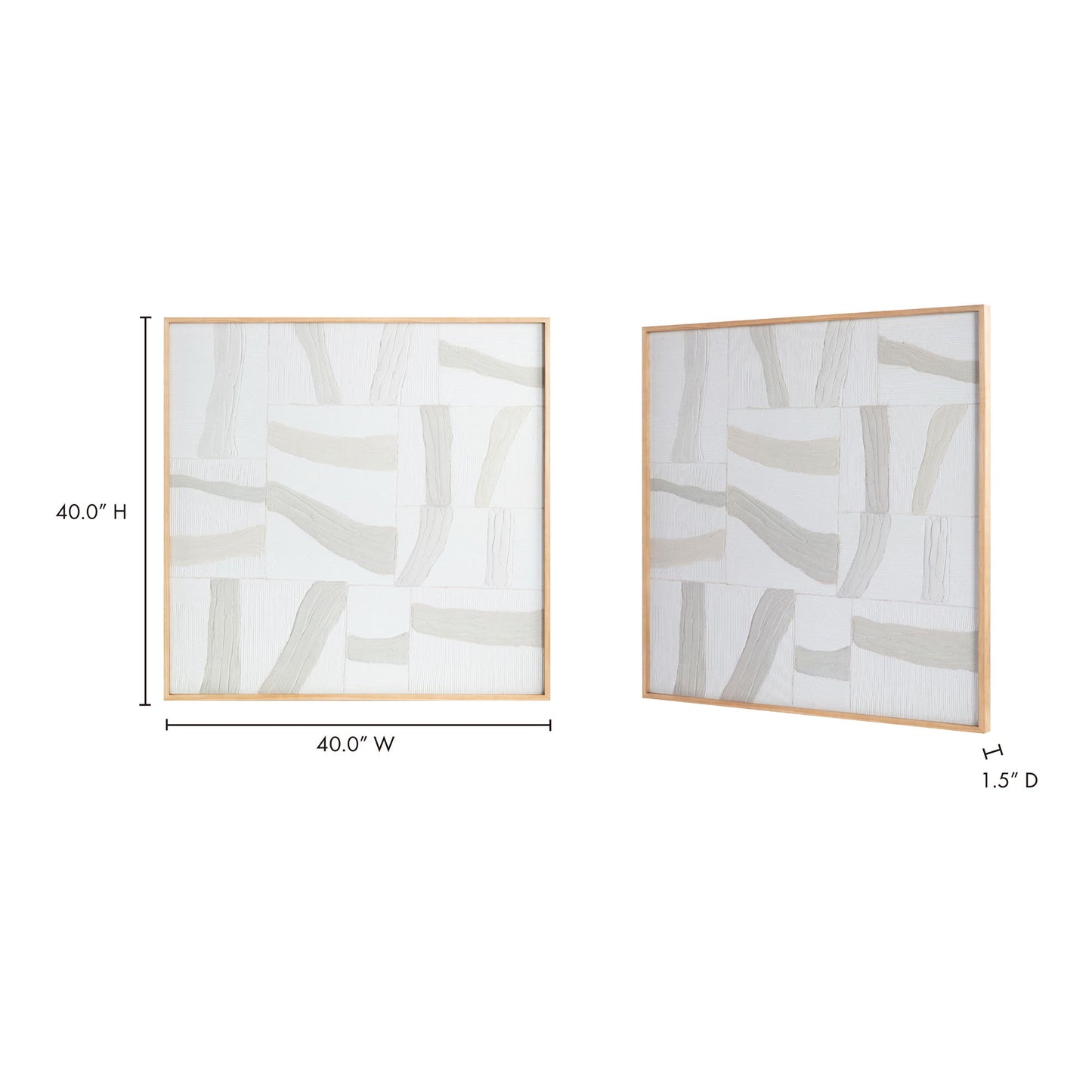 Configured - Framed Painting - White