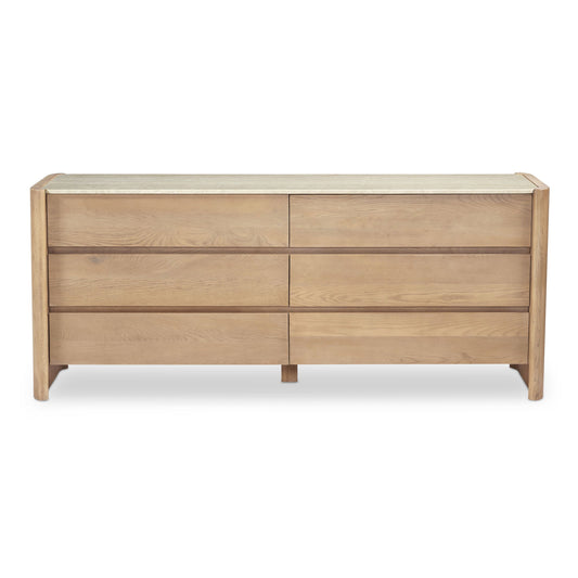Lane - 6 Drawer Dresser - Natural
