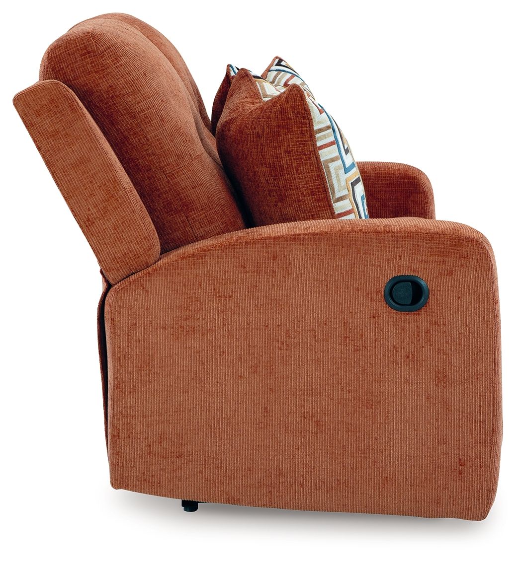 Danum - Spice - Reclining Loveseat - Fabric