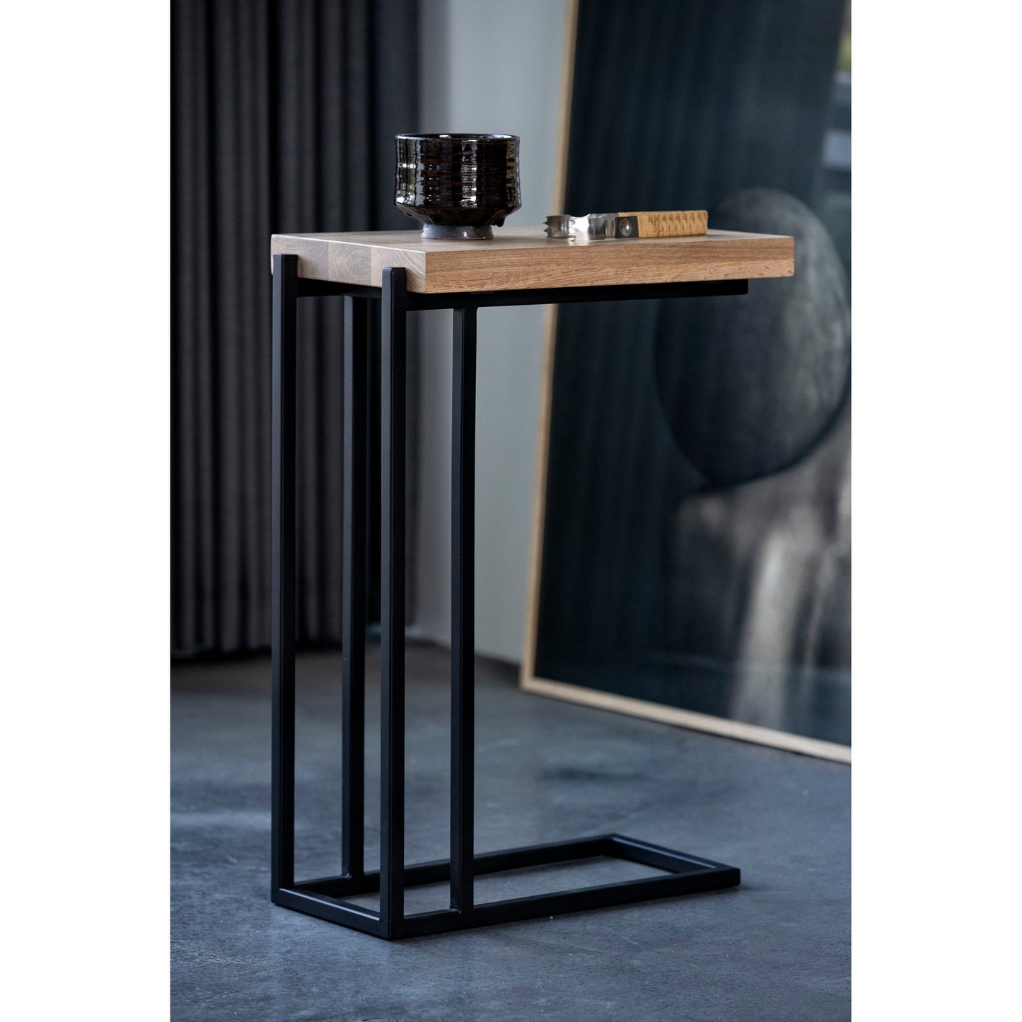 Mila - C Shape Side Table - Natural