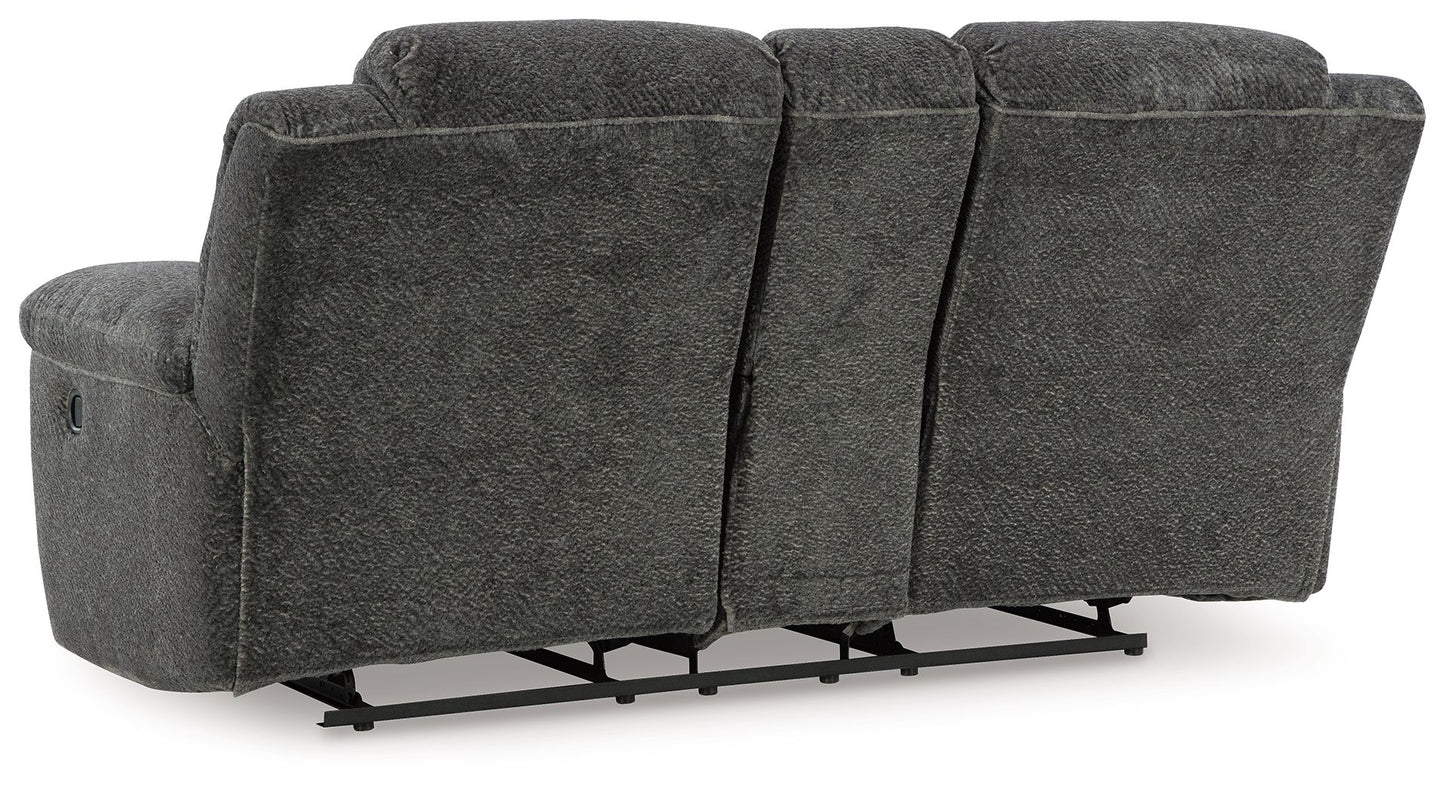 Frohn - Graphite - Dbl Reclining Loveseat With Console - Fabric