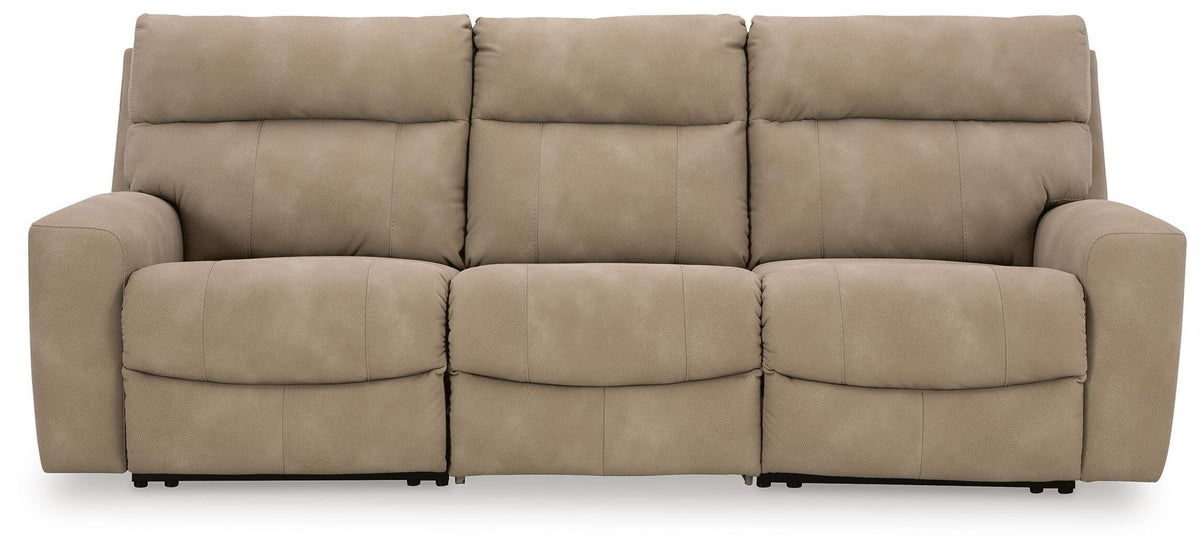 Next-Gen Durapella - 3-Piece Power Reclining Sectional Sofa - Sand - Faux Leather