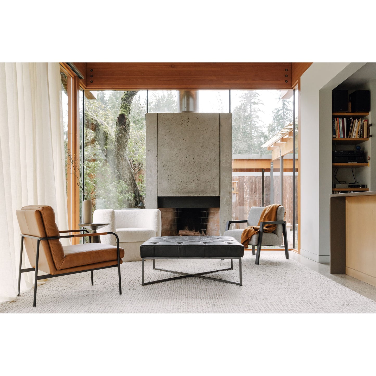 Verlaine - Armchair - Chestnut Brown