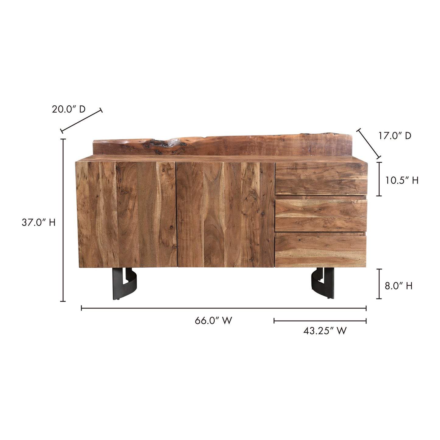 Bent - Sideboard - Smoked