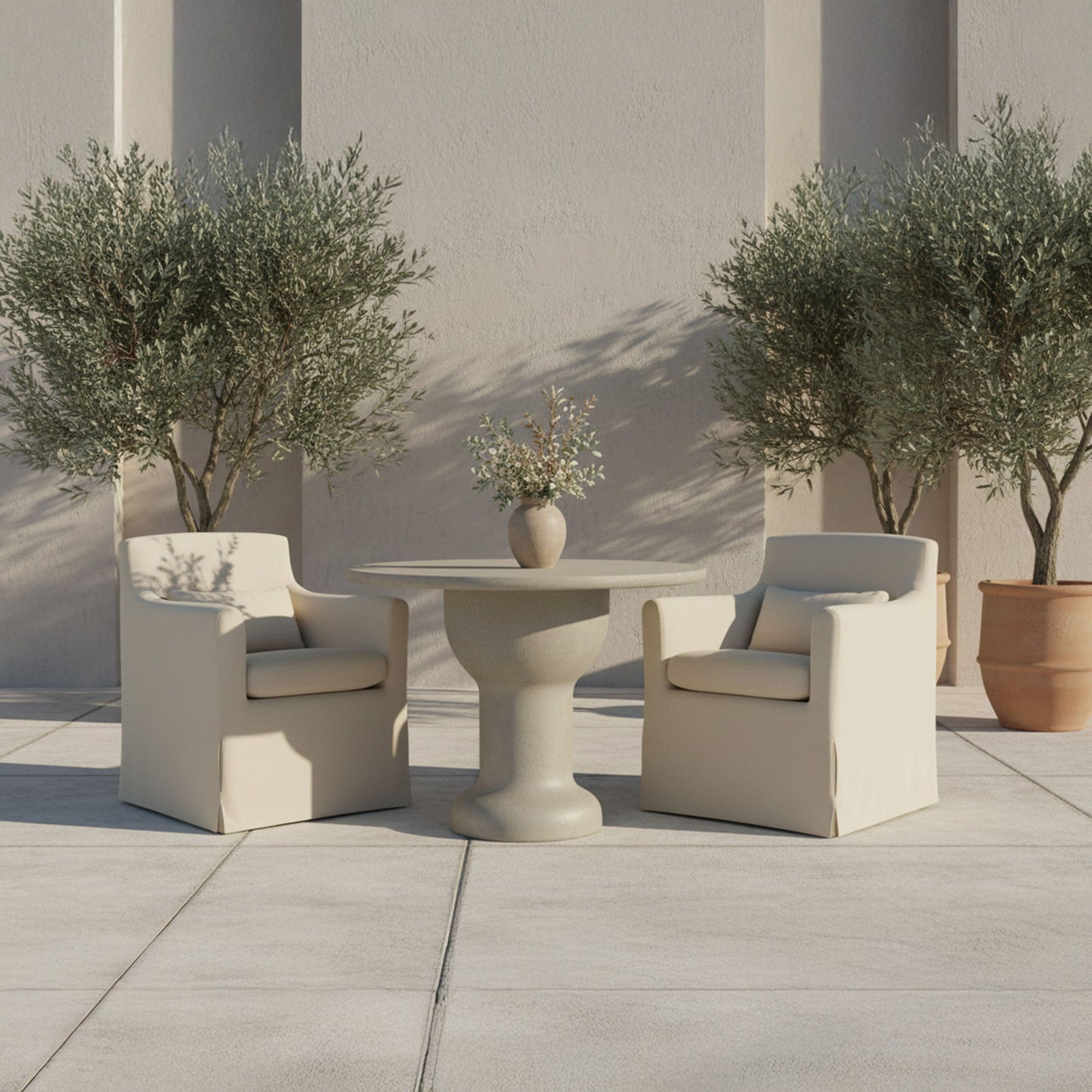 Magnolia - Outdoor Cafe Table - Cream