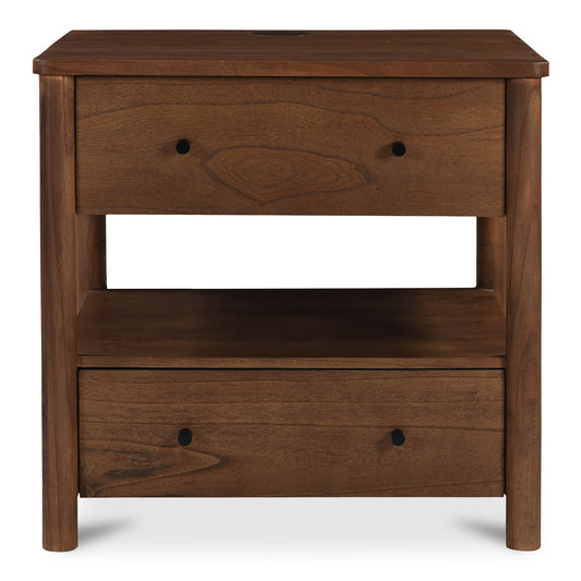 Lottie - Charging Nightstand - Brown