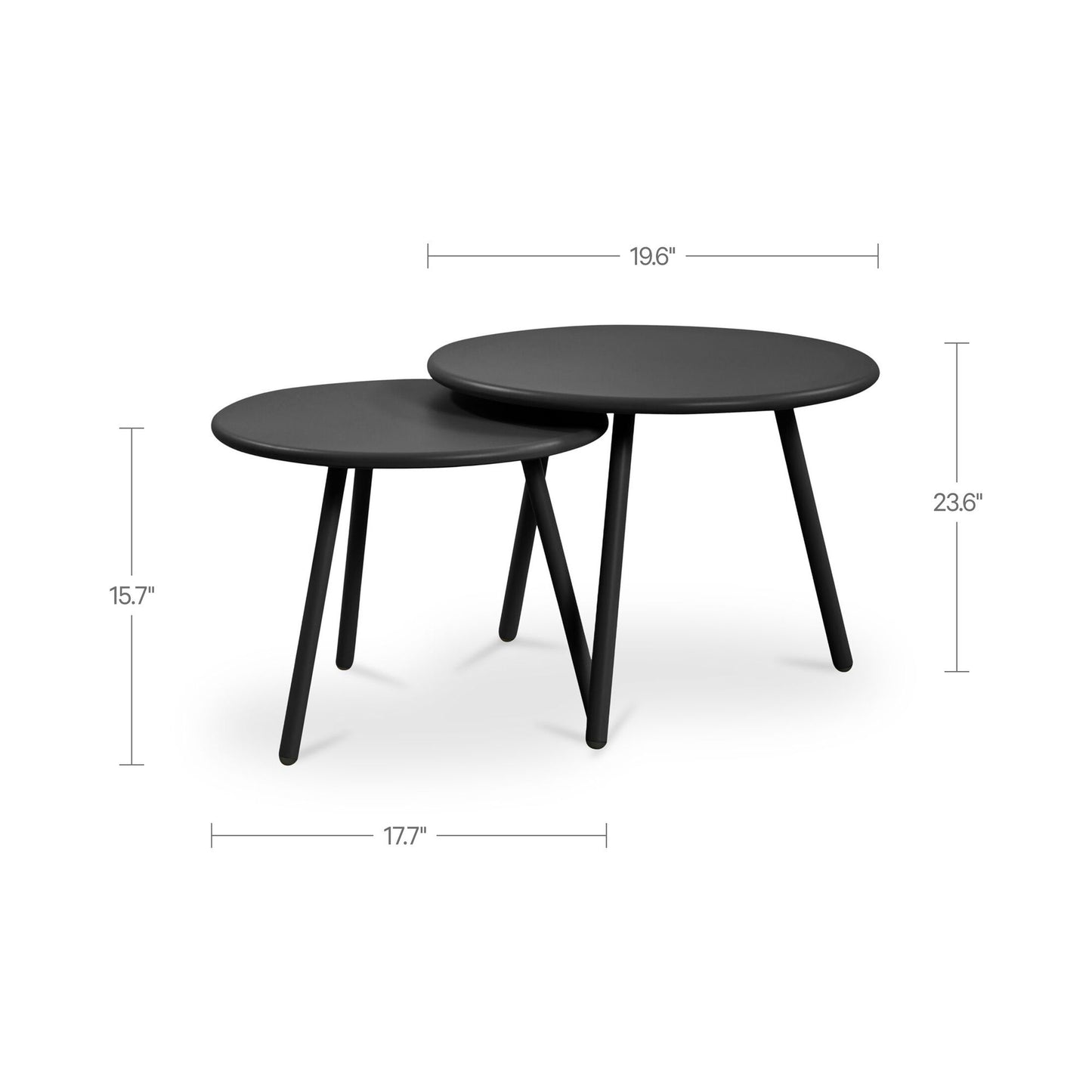 Kari - Outdoor Nesting Coffee Table - Black