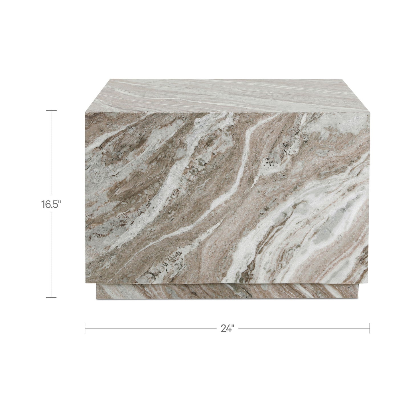 Lou - Outdoor Coffee Table - Light Brown / Beige