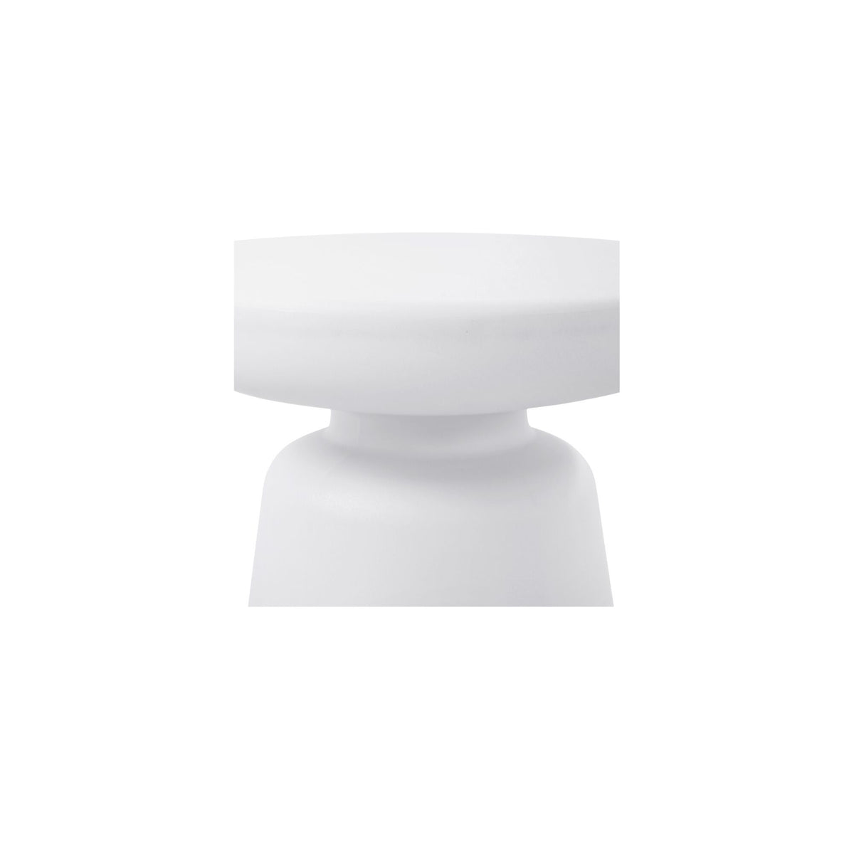 Ruth - Outdoor Side Table - White / Light Brown