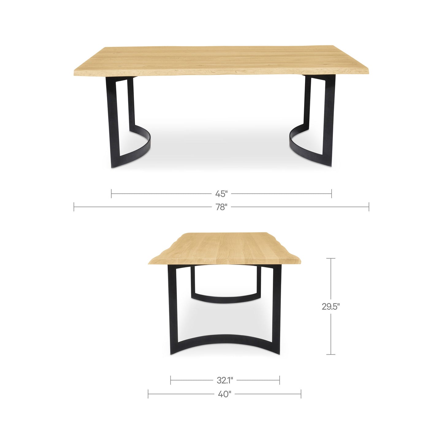 Bent - Dining Table Extra Small - Oak / Natural