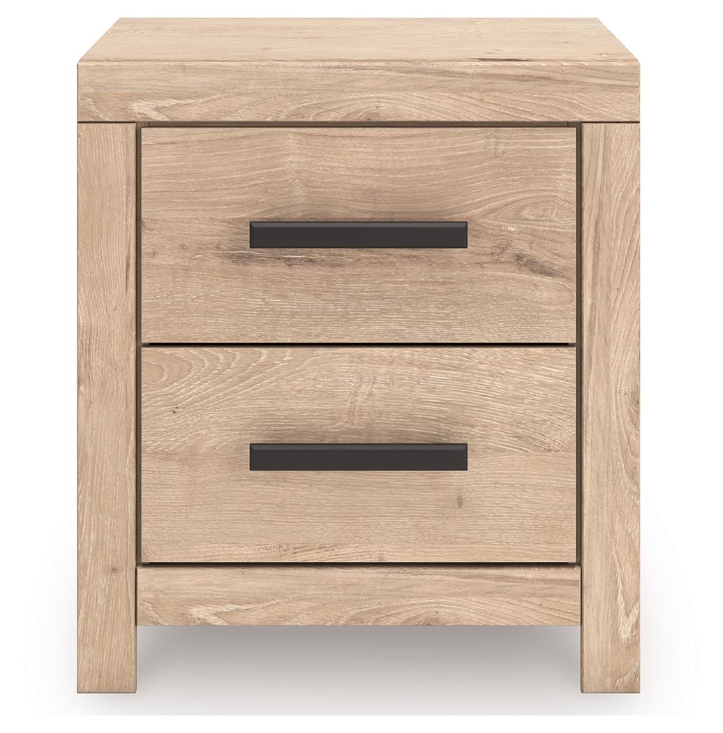 Sanginlane - Tan - Two Drawer Night Stand