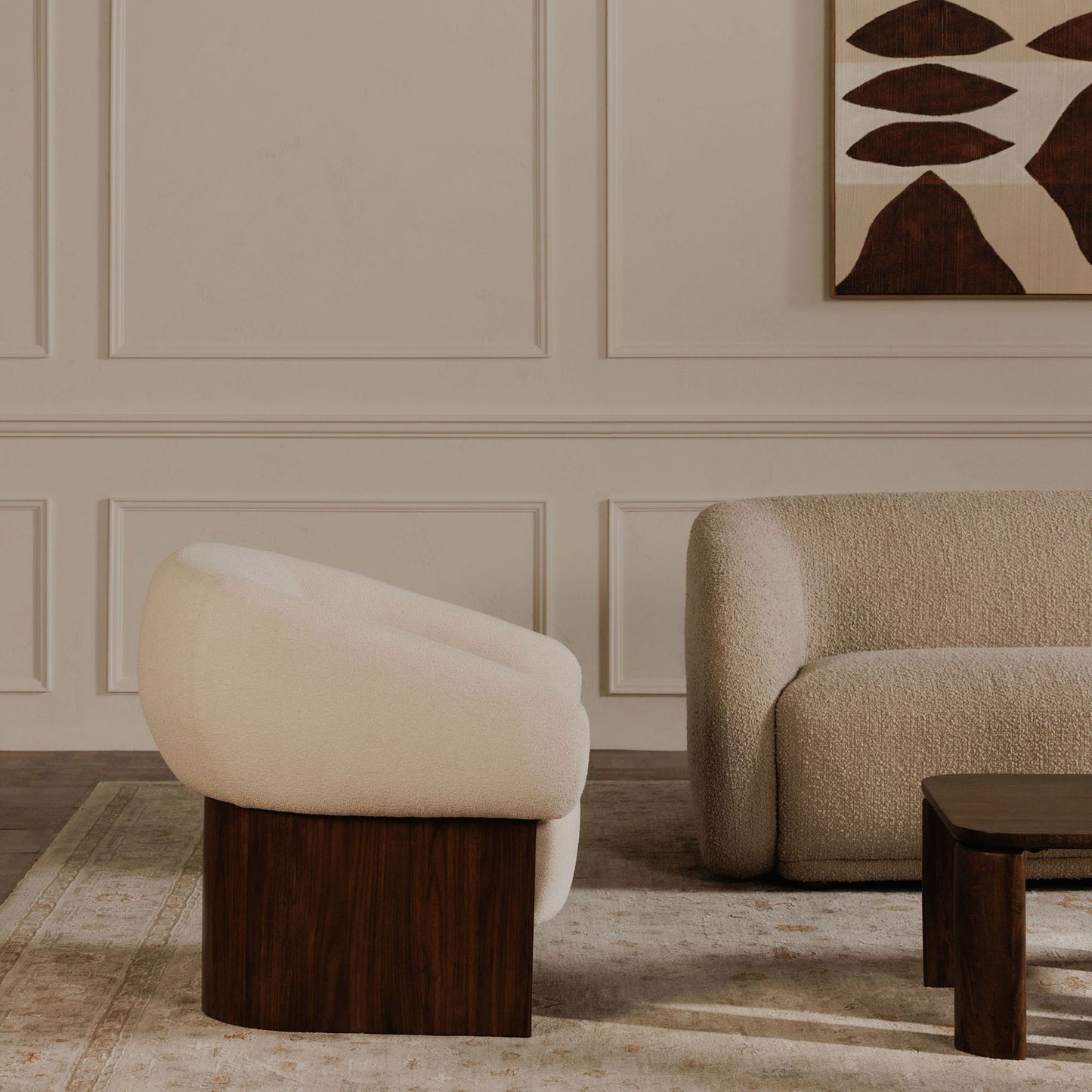 Otto - Accent Chair - Flecked Cream