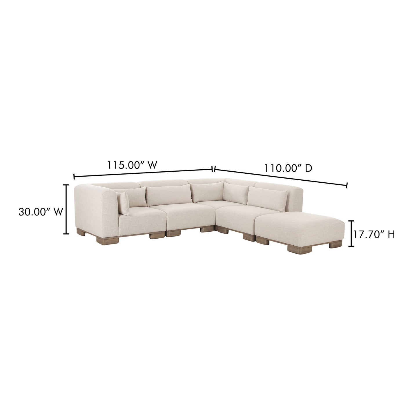 June - Dream Modular Sectional - Oatmeal