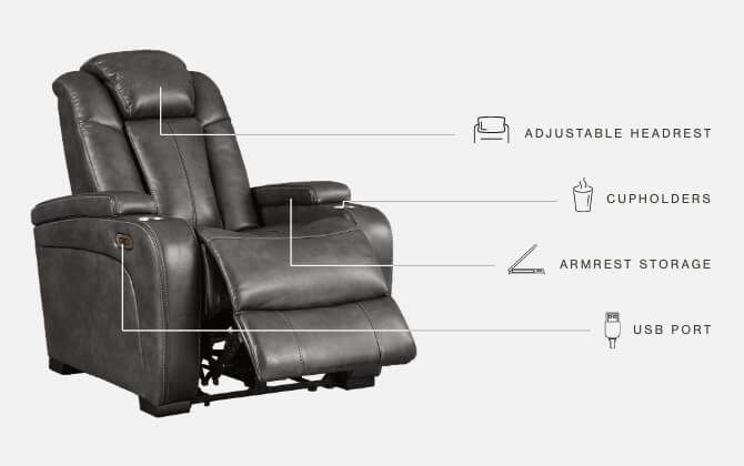 Turbulance - Quarry - Power Recliner