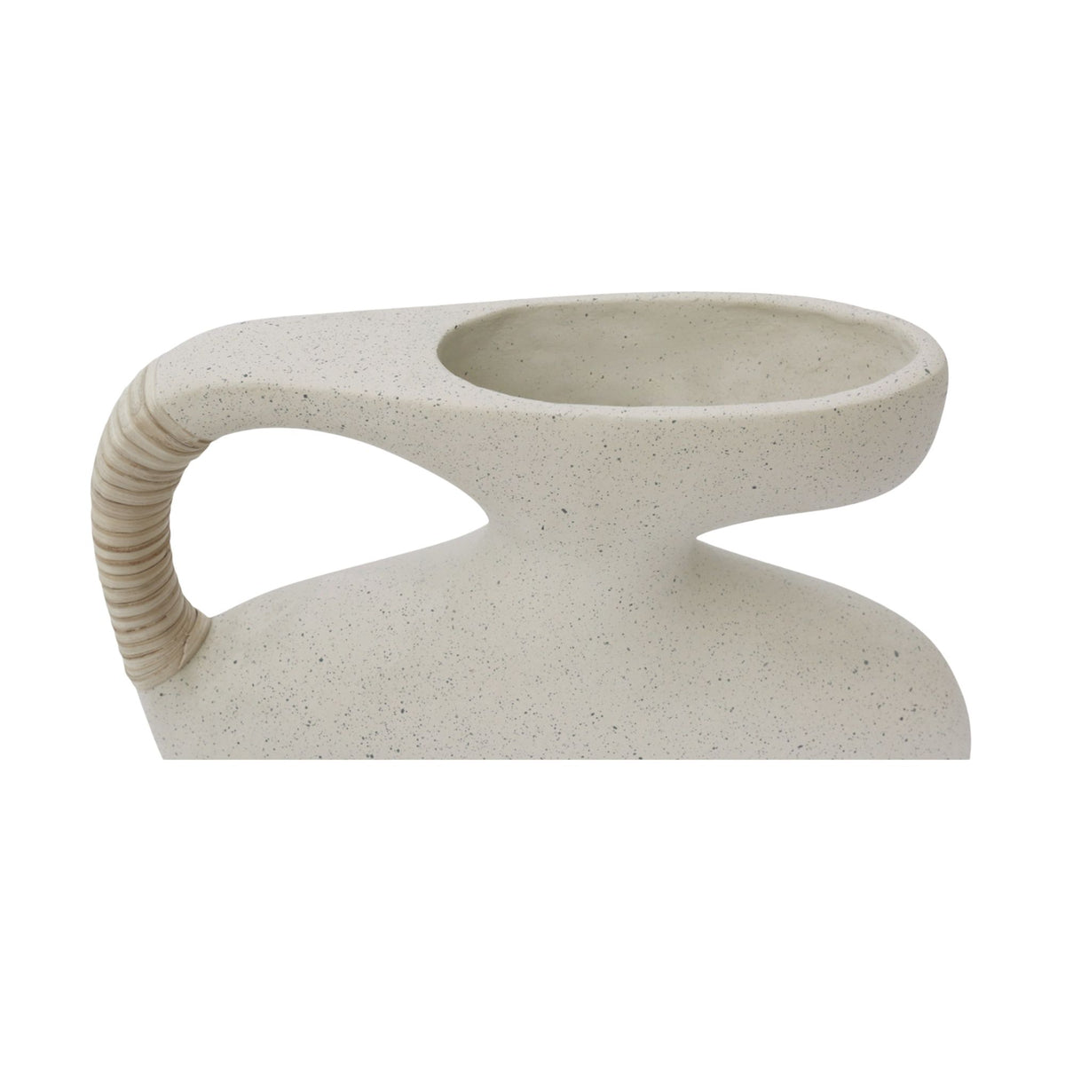 Vila - 9.5" Sculptural Vessel - Cream / White