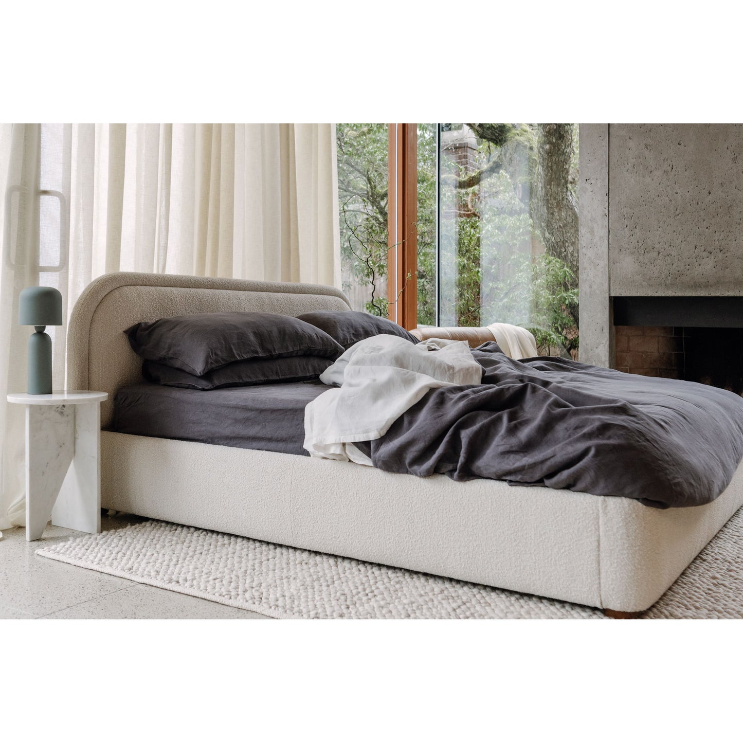 Grace - Marble Accent Table - White
