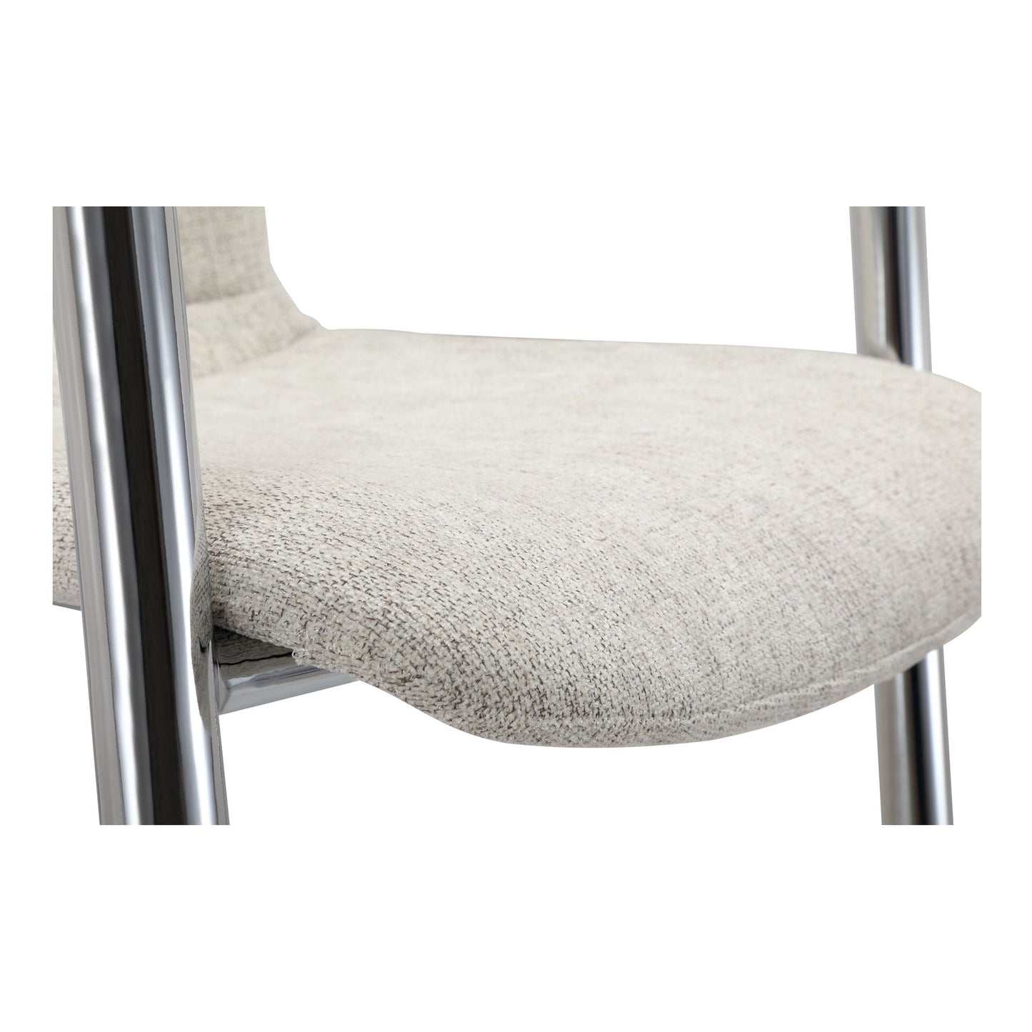 Freeman - Chrome Frame Counter Stool (Set of 2) - Blended Cream