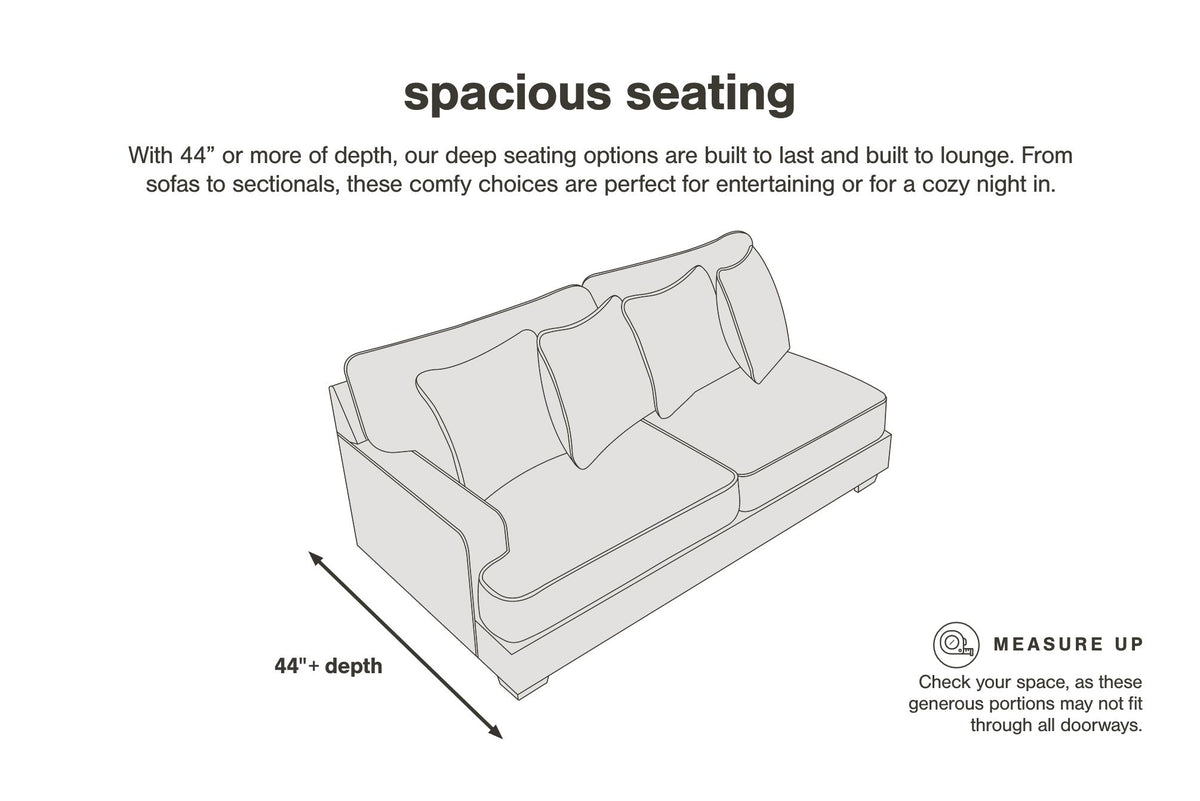 Rawcliffe - Left Arm Facing Sofa 4 Pc Sectional - Parchment