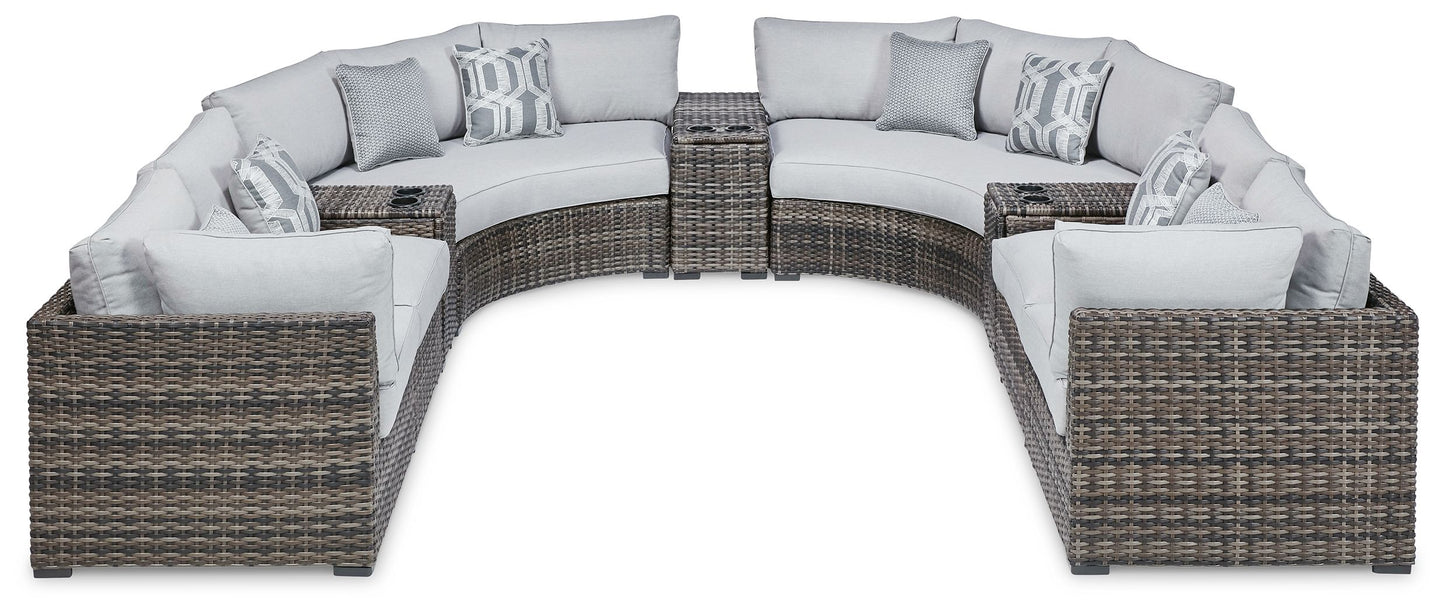 Harbor Court - Gray - 9-Piece Outdoor Sectional