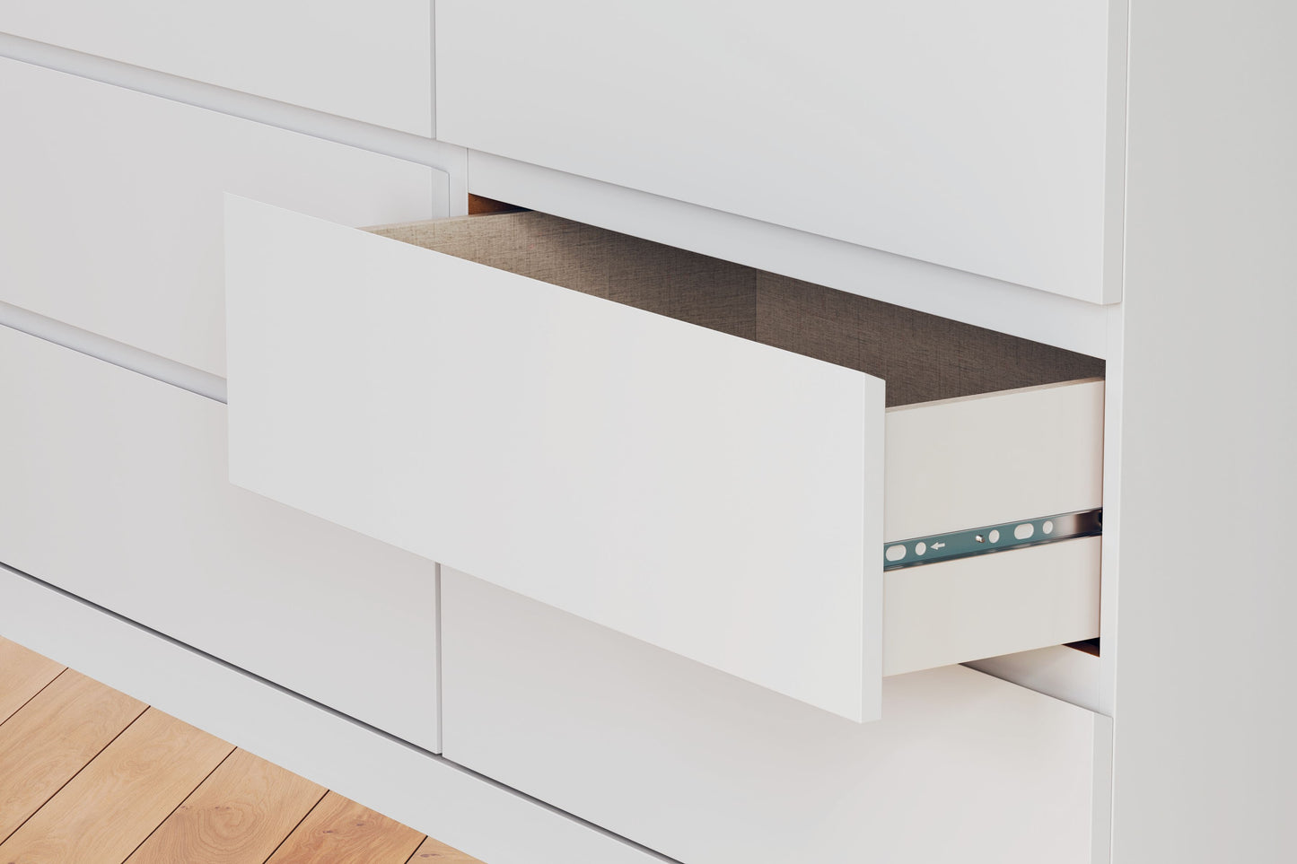 Onita - White - Six Drawer Dresser