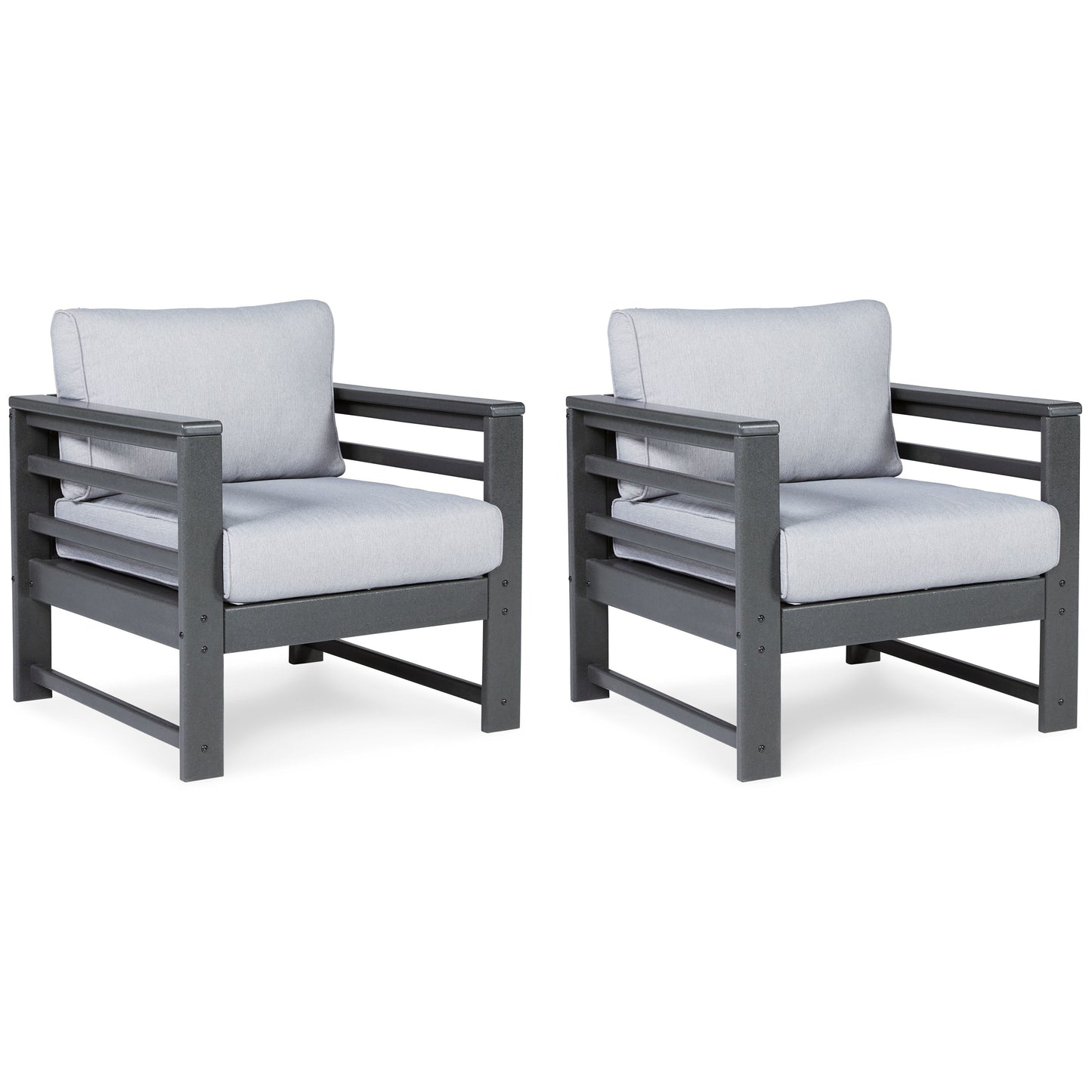 Amora - Charcoal Gray - Lounge Chair W/Cushion (Set of 2)