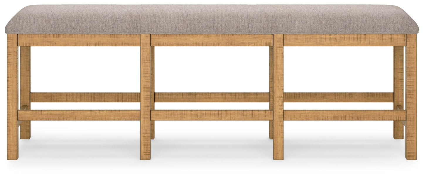 Havonplane - Brown - Xl Counter Height Upholstered Dining Bench