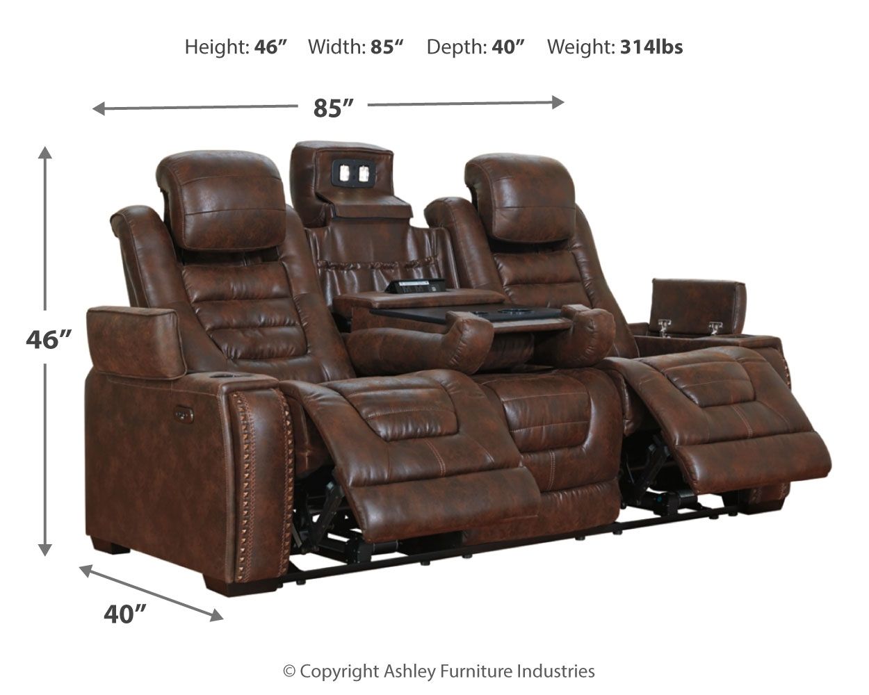 Game - Bark - Pwr Rec Sofa With Adj Headrest