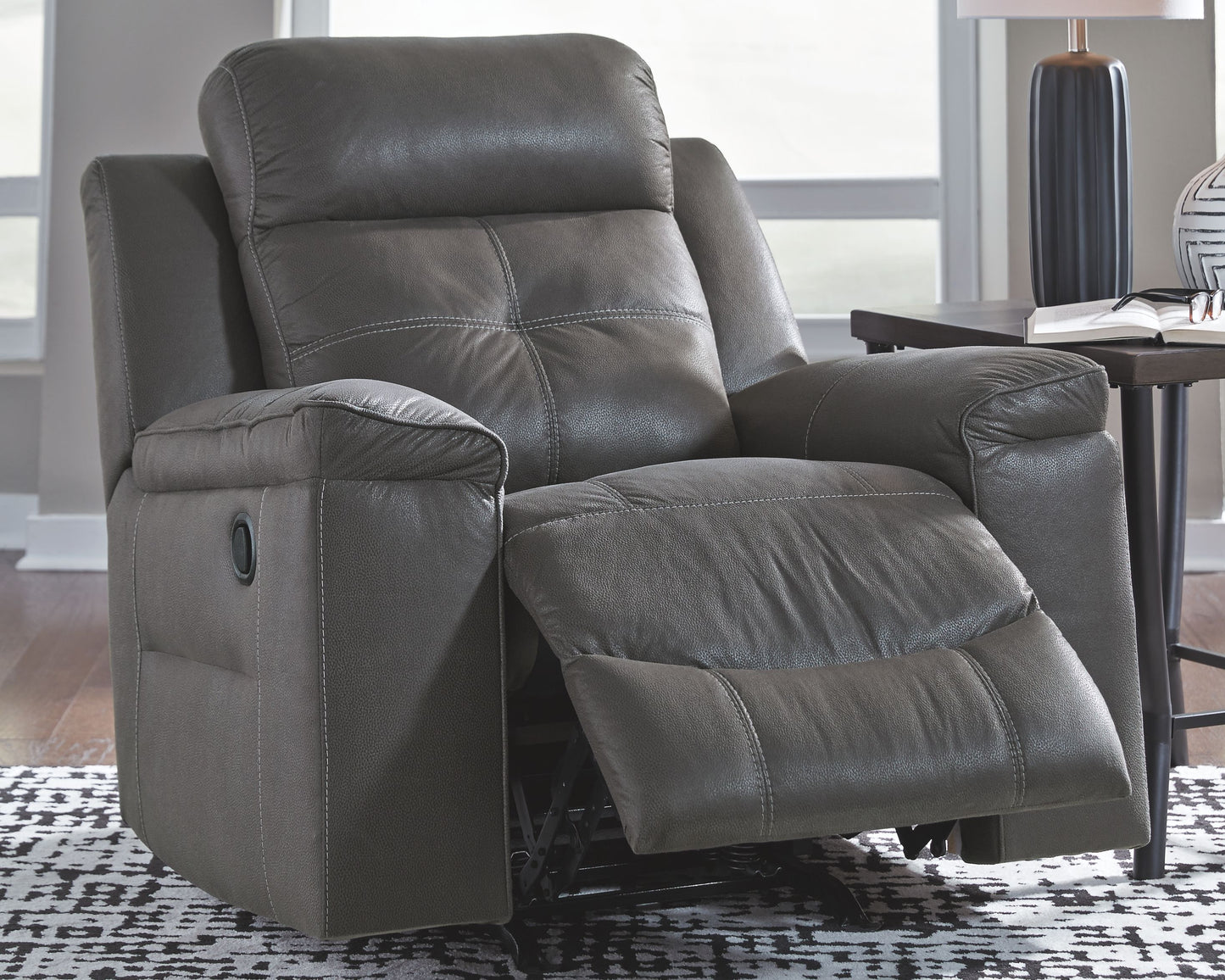 Jesolo - Dark Gray - Rocker Recliner - Faux Leather