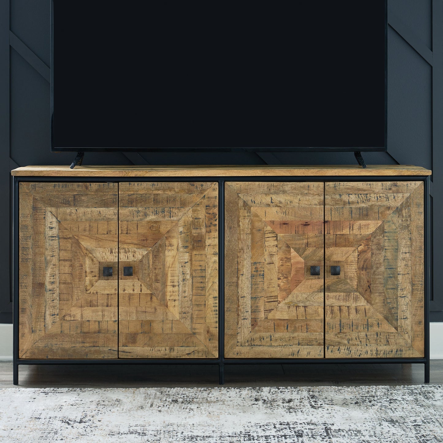 Camney - Brown / Black - Accent Cabinet