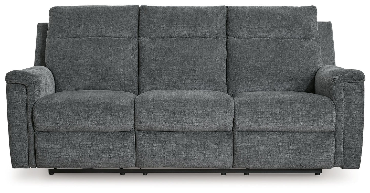 Barnsana - Gravel - Power Reclining Sofa - Fabric