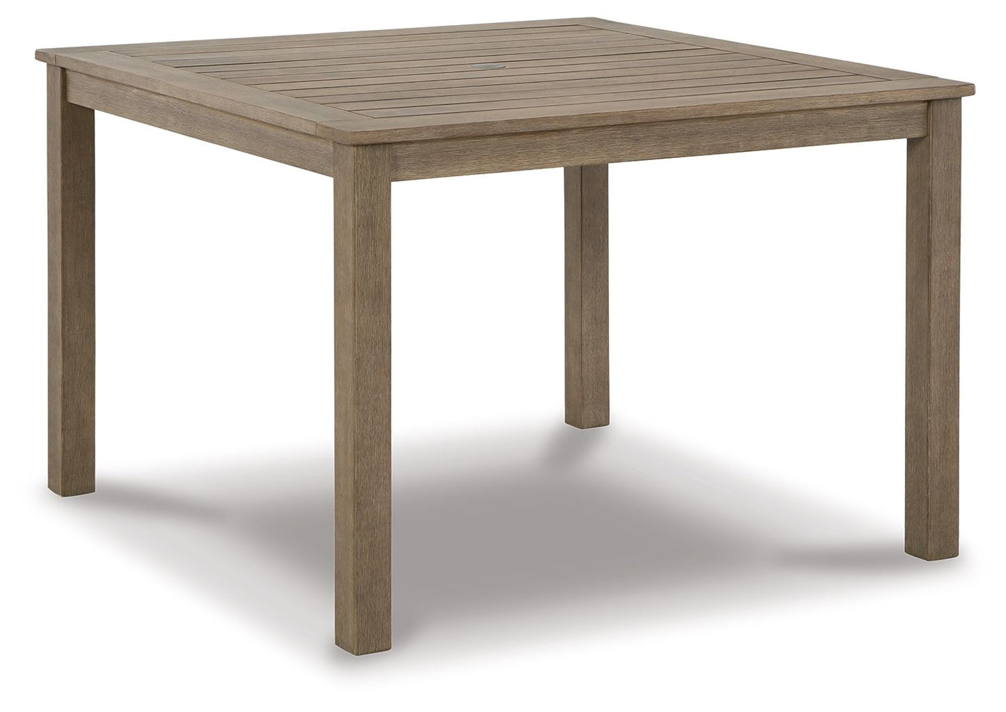Aria Plains - Brown - Square Dining Table W/Umb Opt