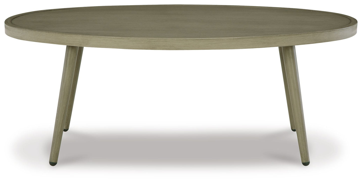 Swiss Valley - Beige - Outdoor Coffee Table With 2 End Tables